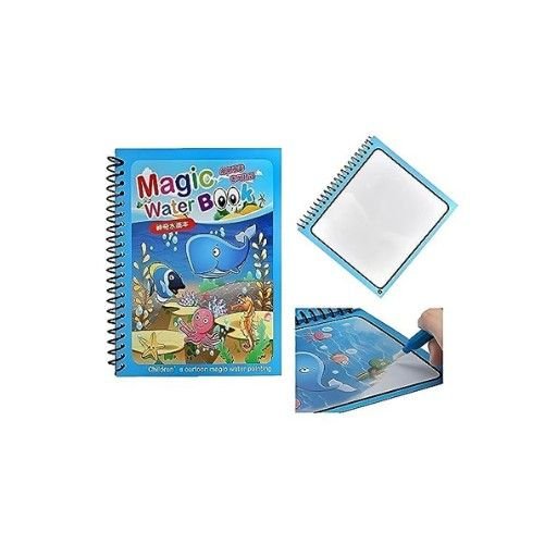 Magic Water Colouring Book & Magic Pen Reusable Drawing Practice Book for kidsMagic Water Quick Dry Book..